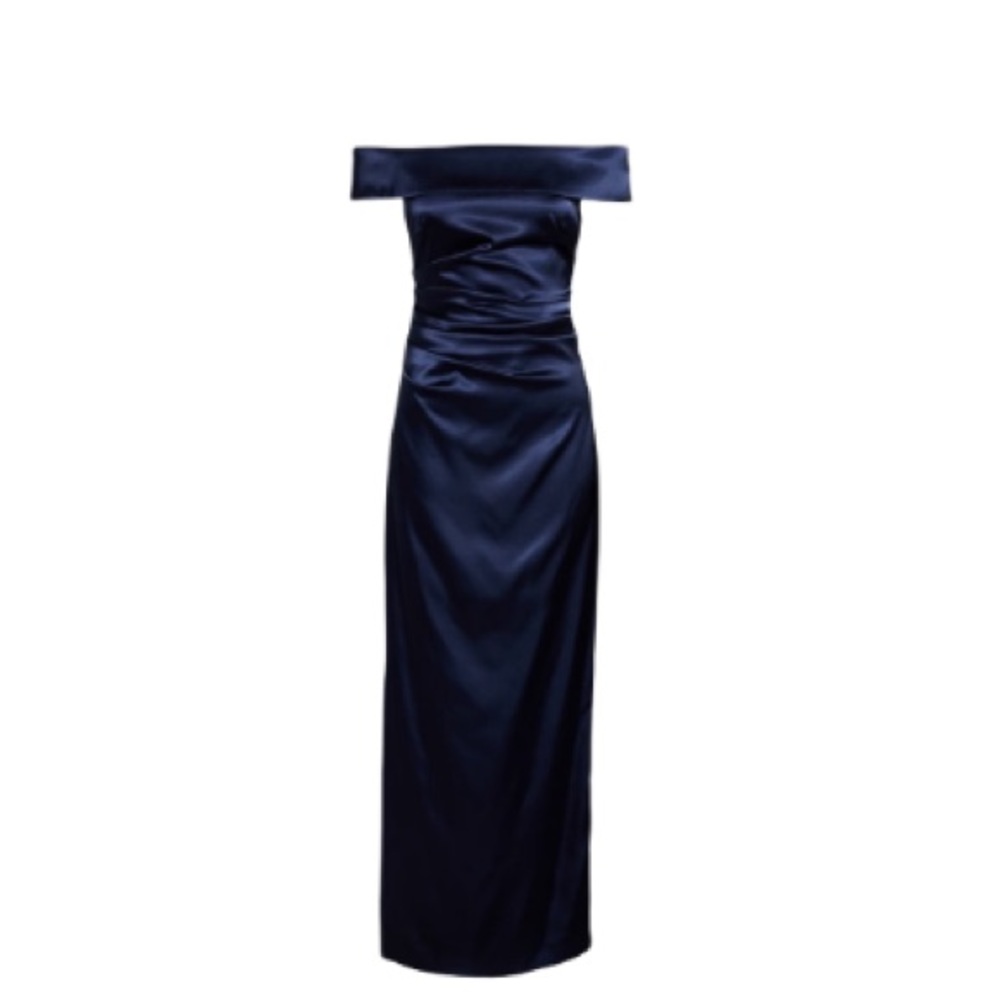 Vince Camuto  navy blue satin gown